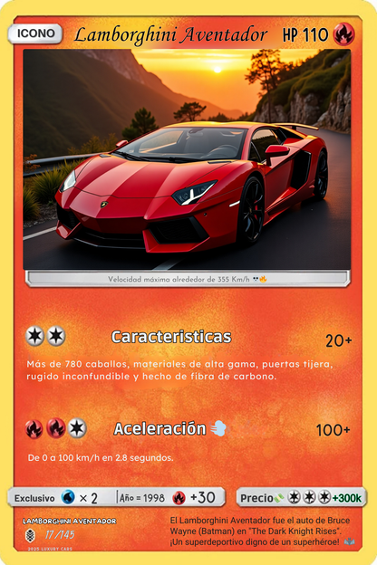 Lienzo de cartas de coche personalizadas